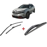 Cumpara ieftin Set 3 stergatoare CITROEN C5 AIRCROSS (A_) 2018, pentru parbriz si luneta, Valeo Silencio