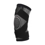 Genunchiera elastica, marime L, protectie accidentari, tip bandaj, negru gri