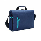 Geanta laptop 15.6 inch, fara PVC, XD by AleXer, JU009, poliester, albastru, breloc inclus