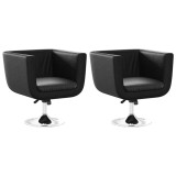 Cumpara ieftin Scaune de bar, 2 buc., piele artificiala, negru