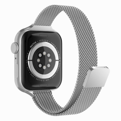 Curea pentru Apple Watch 1/2/3/4/5/6/7/8/SE/SE 2/Ultra (42/44/45/49mm) - Techsuit Watchband (W034) - Silver foto
