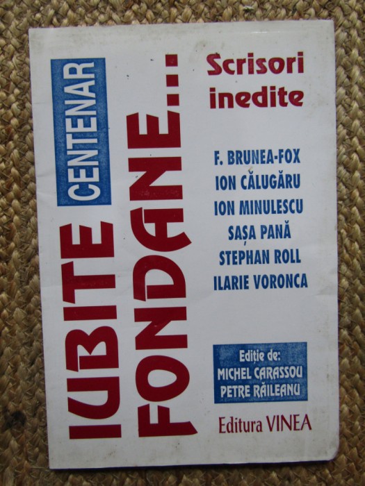 Iubite Fondane, scrisori inedite
