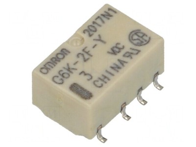 Releu Electromagnetic 3VDC DPDT 1A foto