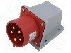 Conector alimentare AC, IEC 60309, IP44, 32A, 0,4kV, 5 pini, TAIZHOU BAOLUDA ELECTRIC - QX-354