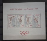 Monaco 1984 sport Jocurile Olimpice Los &Aacute;ngeles 84 bloc neștampilat