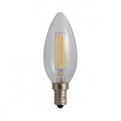 Bec lumanare filament LED, E14, 4W, 480Lm, 6500K foto