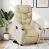 VidaXL Fotoliu electric rabatabil cu ridicare, crem, textil 3204629