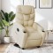 vidaXL Fotoliu electric rabatabil cu ridicare, crem, textil 3204629