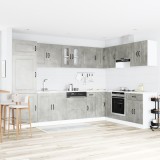 vidaXL Dulap de bucătărie &quot;Kalmar&quot; chiuvetă dublă, gri beton, lemn