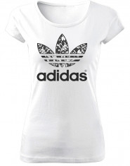 Tricou sport de dama Adidas Black Flower COD D024 foto