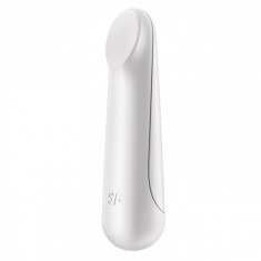 Vibrator Ultra Power Bullet 3 Silicon 12 Moduri Vibratii USB Alb foto