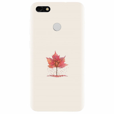 Husa silicon pentru Huawei P9 Lite mini, Autumn Tree Leaf Shape Illustration foto