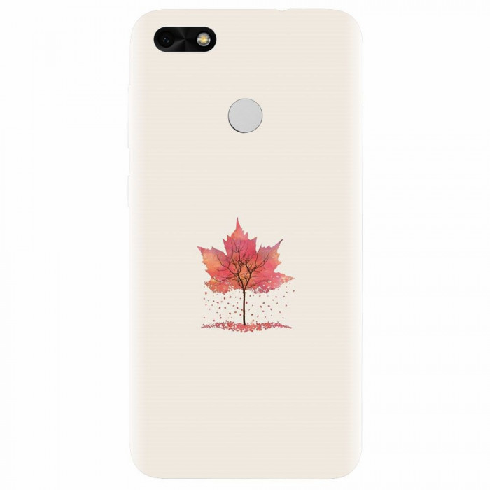 Husa silicon pentru Huawei P9 Lite mini, Autumn Tree Leaf Shape Illustration