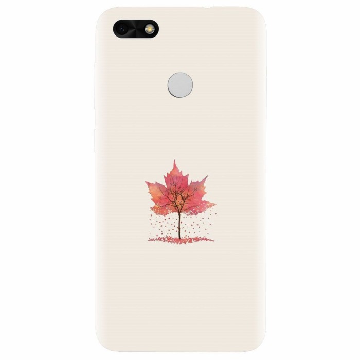 Husa silicon pentru Huawei P9 Lite mini, Autumn Tree Leaf Shape Illustration