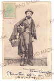 5398 - PLENITA, Dolj, Jewish seller stampila gara Motatei old PC used 1902 TCV