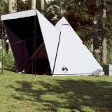 VidaXL Cort de familie Tipi 6 persoane, alb opac textil impermeabil