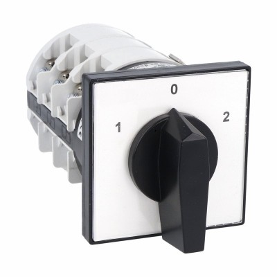 Comutator 125A 37kW 3 poli 1-0-2 IP40 rotativ inversor de sens motor 90x90mm foto