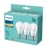 Cumpara ieftin 3 Becuri LED Philips A60, E27, 10W (75W), 1055 lm,