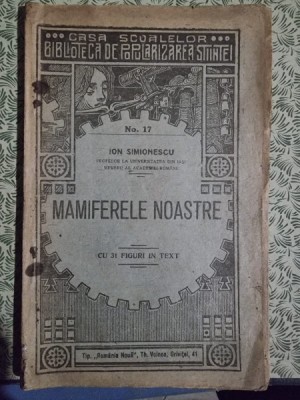 Ion Simionescu - Mamiferele Noastre foto