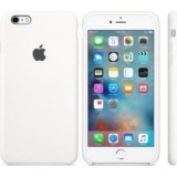 Folie Sticla + Husa Originala Apple iPhone 6s Plus Silicone Case White MKXK2ZM-A, Alb