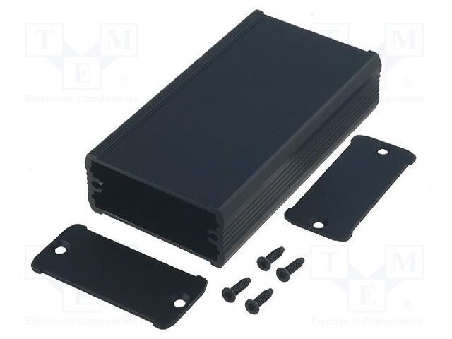 Carcasă FISCHER ELEKTRONIK TUF Aluminiu Neagră 55mm x 160mm x 25mm