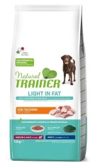 Trainer Natural Light in Fat with Turkey Adult Medium &amp;amp;amp; Maxi 12 kg foto