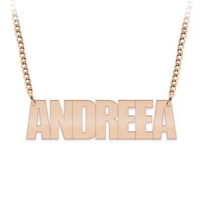 Allen - Colier din argint 925 placat cu aur roz personalizat cu nume foto
