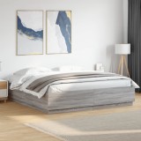Cumpara ieftin Cadru de pat, gri sonoma, 180x200 cm, lemn prelucrat