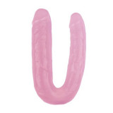 Dildo Dublu Hi-Rubber Roz 45 cm