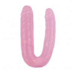 Dildo Dublu Hi-Rubber Roz 45 cm