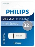 Stick USB Philips FM32FD70B/00, 32GB, Editia Snow, USB 2.0 (Alb/Gri)