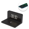 Ceas Deșteptător Wireless, 10W, 5 Niveluri Luminozitate, Negru, Oem