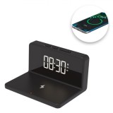 Ceas Deșteptător Wireless, 10W, 5 Niveluri Luminozitate, Negru