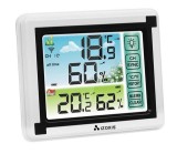 Stație Meteo Wireless cu Ecran Color și Buton Touch, Interval de Temperatură Interior/Exterior, Kit de Montare Inclus