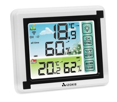 Stație Meteo Wireless cu Ecran Color și Buton Touch, Interval de Temperatură Interior/Exterior, Kit de Montare Inclus foto