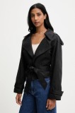 Answear.LAB geaca culoarea negru, de tranzitie, oversize