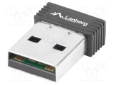 Card rețea WiFi USB 2.0 LANBERG, 150Mbps, negru
