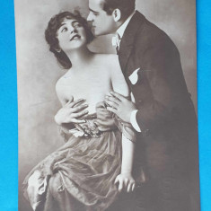 Carte postala veche anii 1920 circulata, foto studio din Iasi - erotic Extaz
