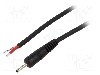 Cablu alimentare DC, cabluri, DC 2,35/0,7 mufa, negru, 0,5m, WEST POL - P07-TT-C100-050BK