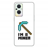 Husa compatibila cu Oppo Reno7 Lite Silicon Gel Tpu Model Minecraft Miner
