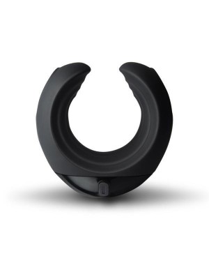 Masturbator C-Shape Echo, 10 Moduri Vibratii, Silicon, Negru foto