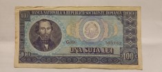 Bancnota 100 lei Nicolae Balcescu an1966