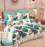 Lenjerie Pat Simba Sf150, Bumbac, 4 Piese, Fara Elastic, Alb, Albastru