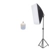 Softbox cu trepied reglabil 200 cm, bec LED 50W, Dactylion
