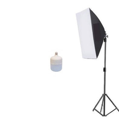 Softbox cu trepied reglabil 200 cm, bec LED 50W foto