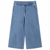 Pantaloni pentru copii, albastru denim, 128, vidaXL