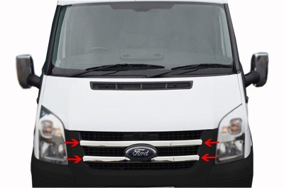grila ford transit 2006-2012 inox foto