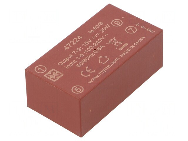 Convertor AC/DC 20W 15VDC