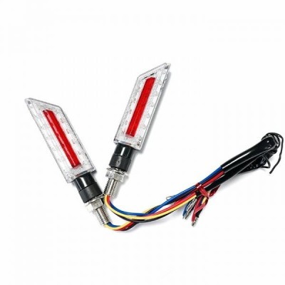 LED Motociclete ATV Semnalizatoare Rosu Alb 12v foto
