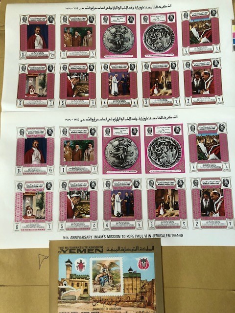 YEMEN, ANIVERSARE - COLIȚĂ IMPERF. + 2 BLOCURI MNH AURIU/ARGINTIU IMPERF.